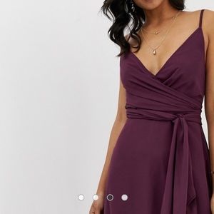 cami wrap maxi dress with tie waist